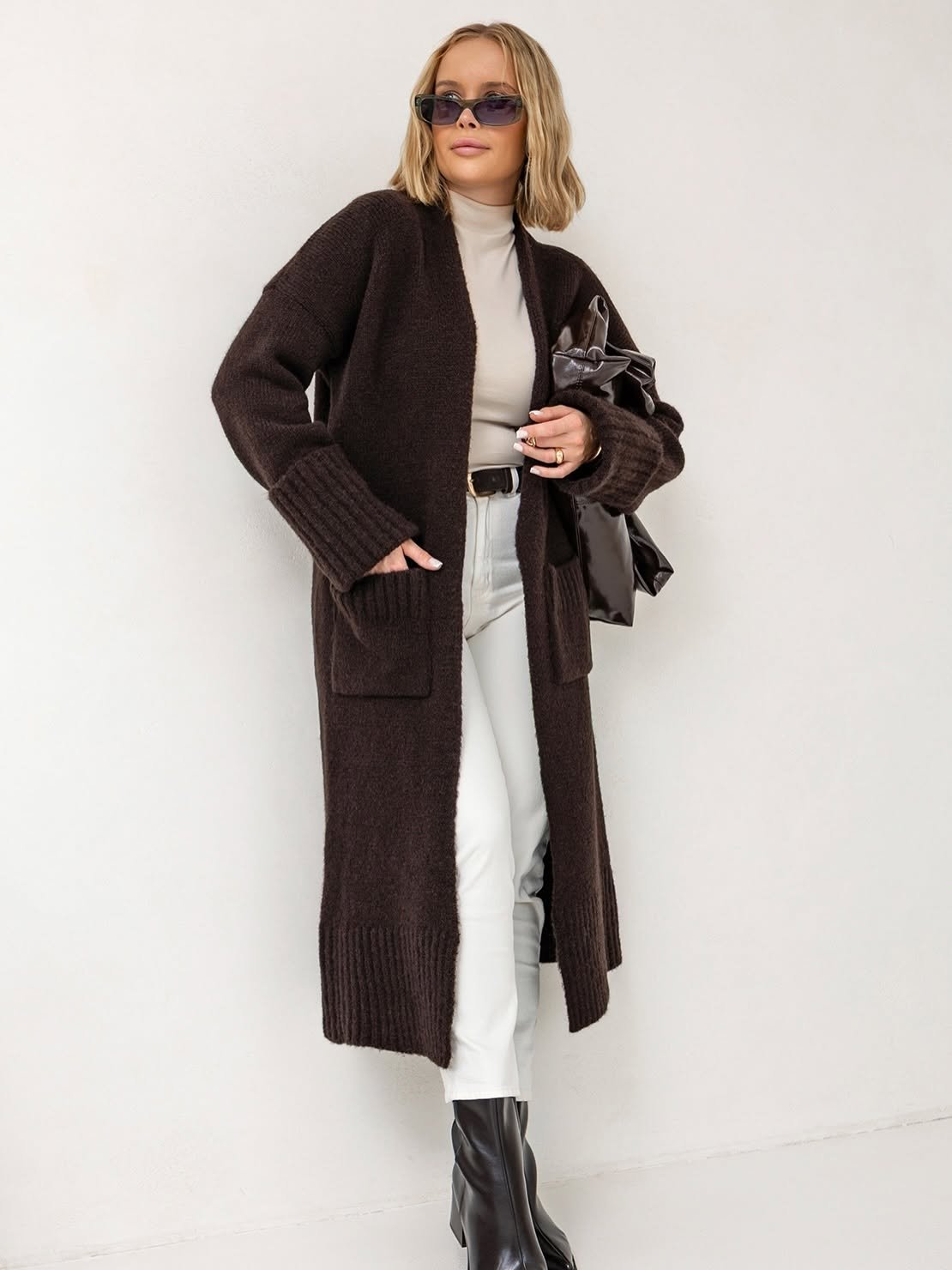Moteriškas ilgas megztinis su pynėmis GLORIA - Image 8